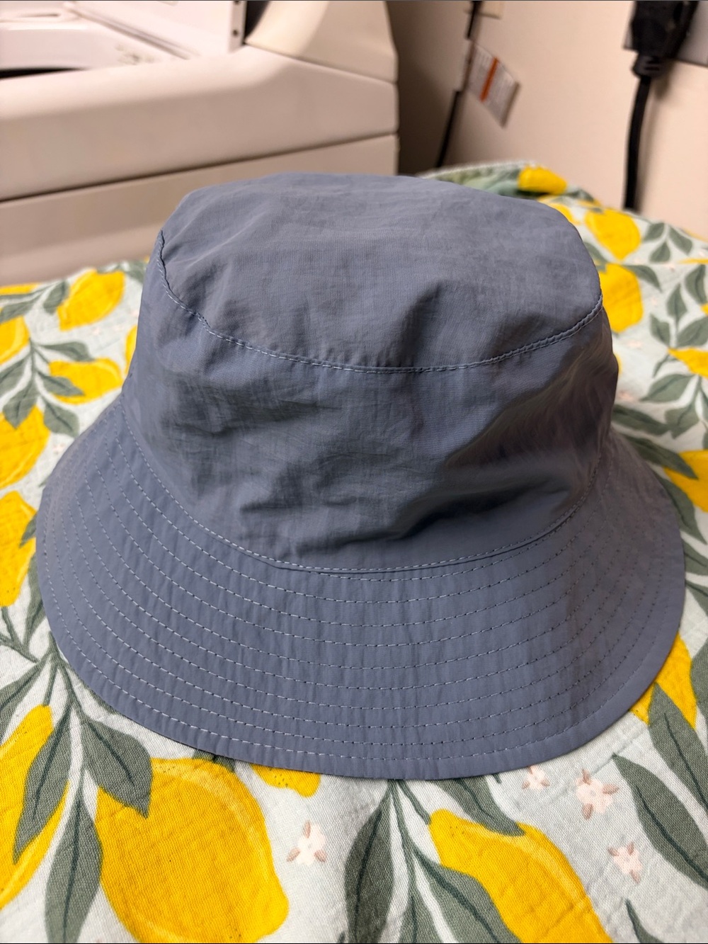 Classic Slate Blue Bucket Hat you with a tag reversible